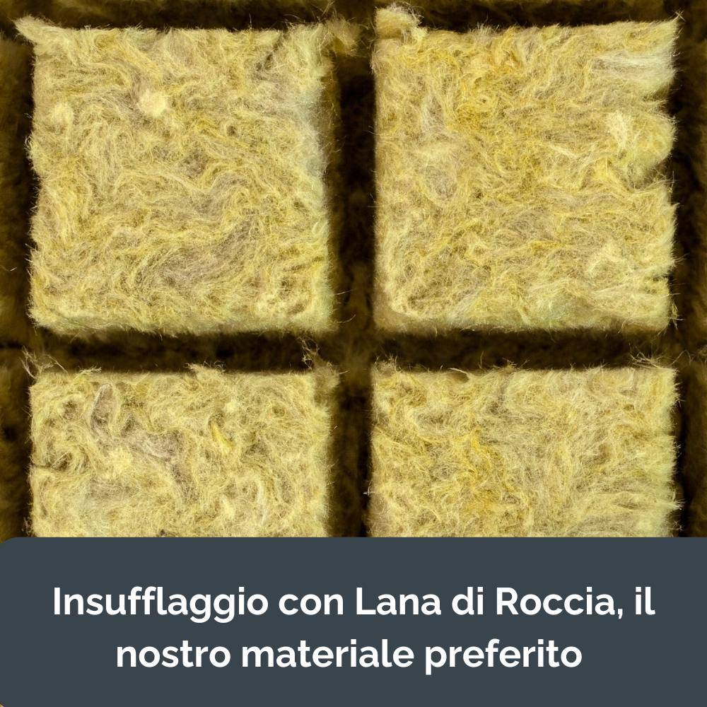 Insufflaggio con lana di roccia