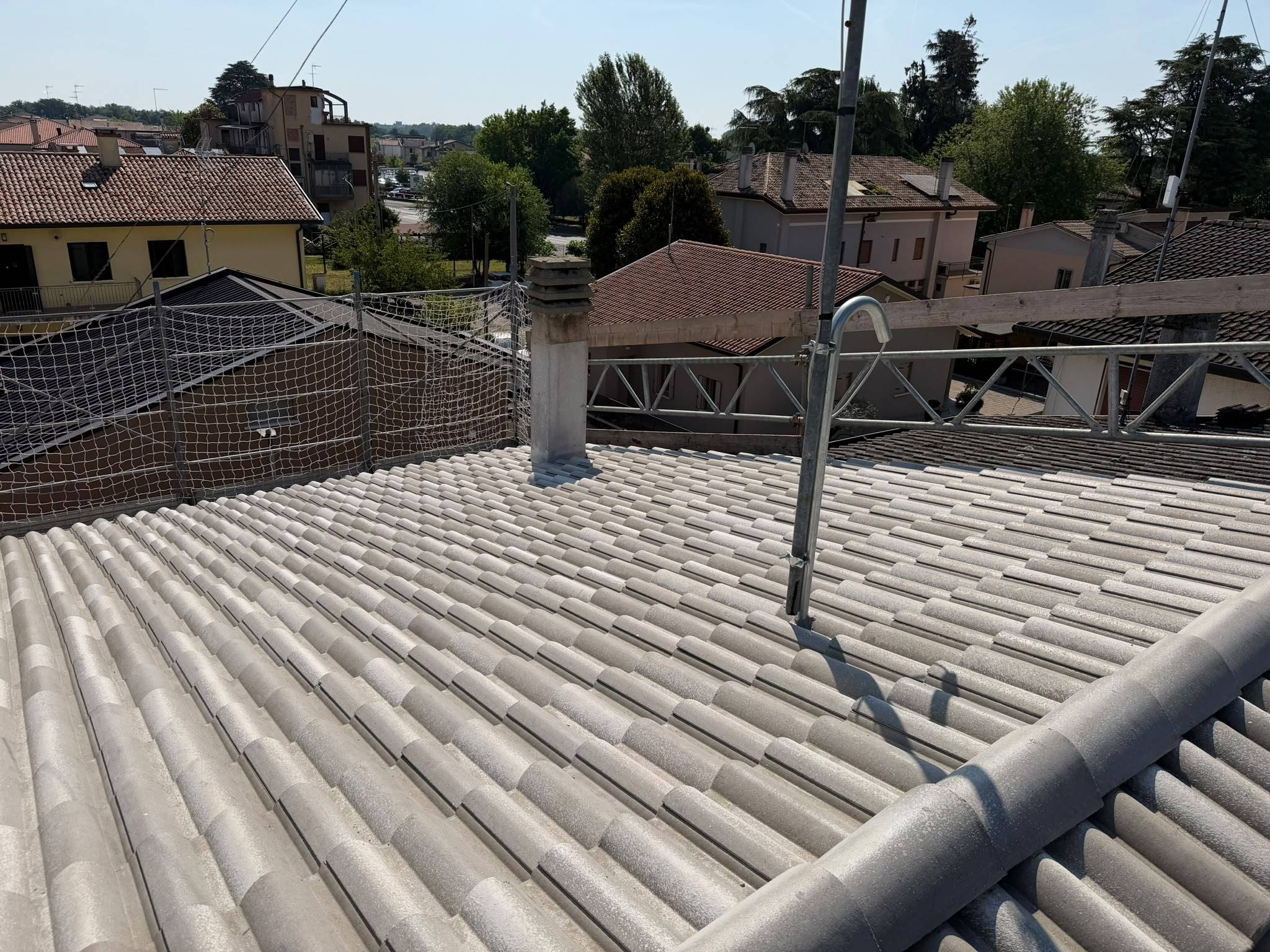 Dettaglio nuova copertura posata a regola d’arte